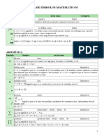 3. Tabla de Símbolos Matemáticos