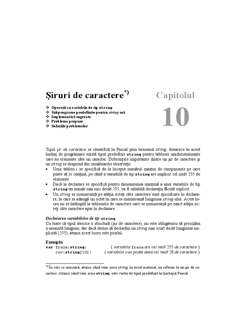 Siruri de Caractere | PDF