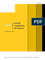 Acta de Constitucion Proyecto - Gonzalez - Guaman - Martinez - Pulla PDF