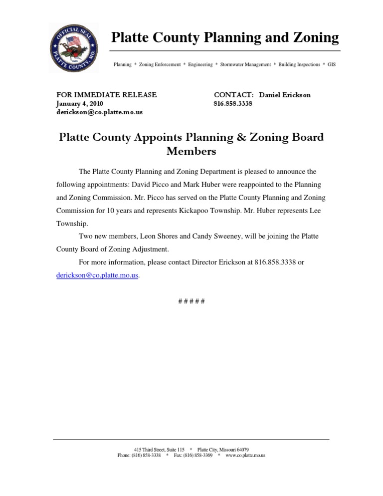 Platte County Planning and Zoning PDF