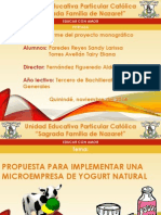 Propuesta de Implementar Una Empresa de Yogurt Natural