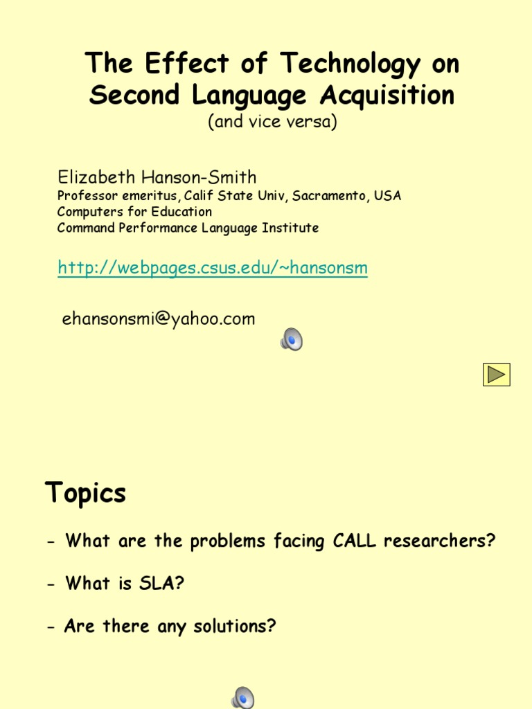 Technology's Impact on Language Learning | PDF | Second Language ...
