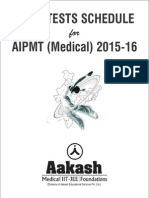 AIATS Schedule Medical 2015