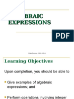 3.1 Algebraic Expressions