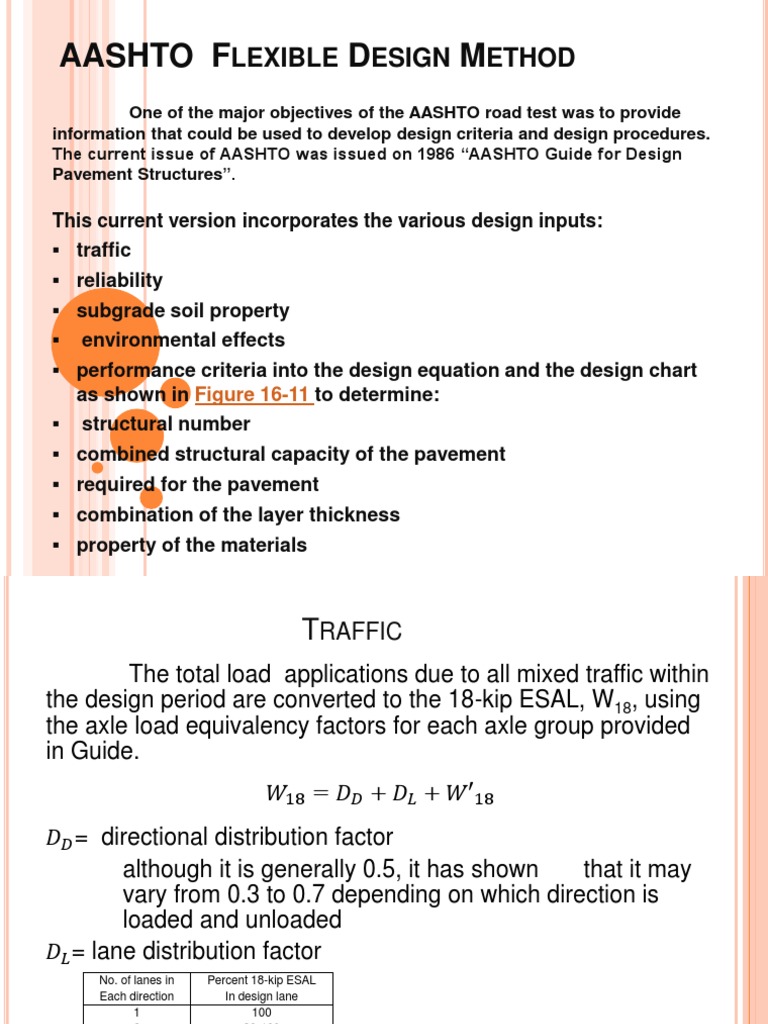 AASHTO Flexible Design Method PDF Road Surface Concrete