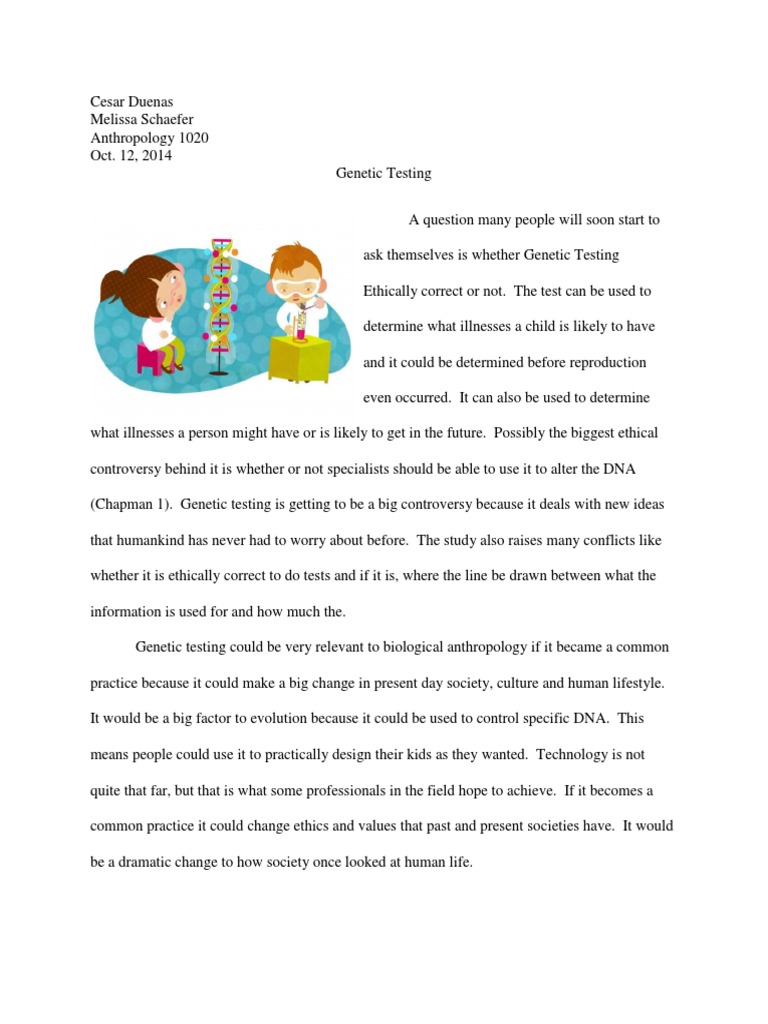 essay about genetic testing