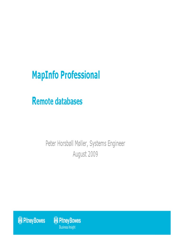 MapInfo Professional Database Support Guide | PDF | Databases | Oracle ...