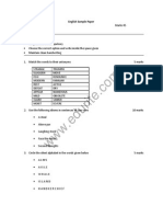 Class 4 ICSE English Sample Paper Model 2