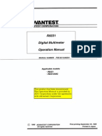 Advantest R6551 Digital Multimeter Operation Manual