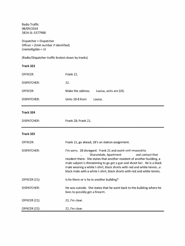 Radio Traffic Logs | PDF