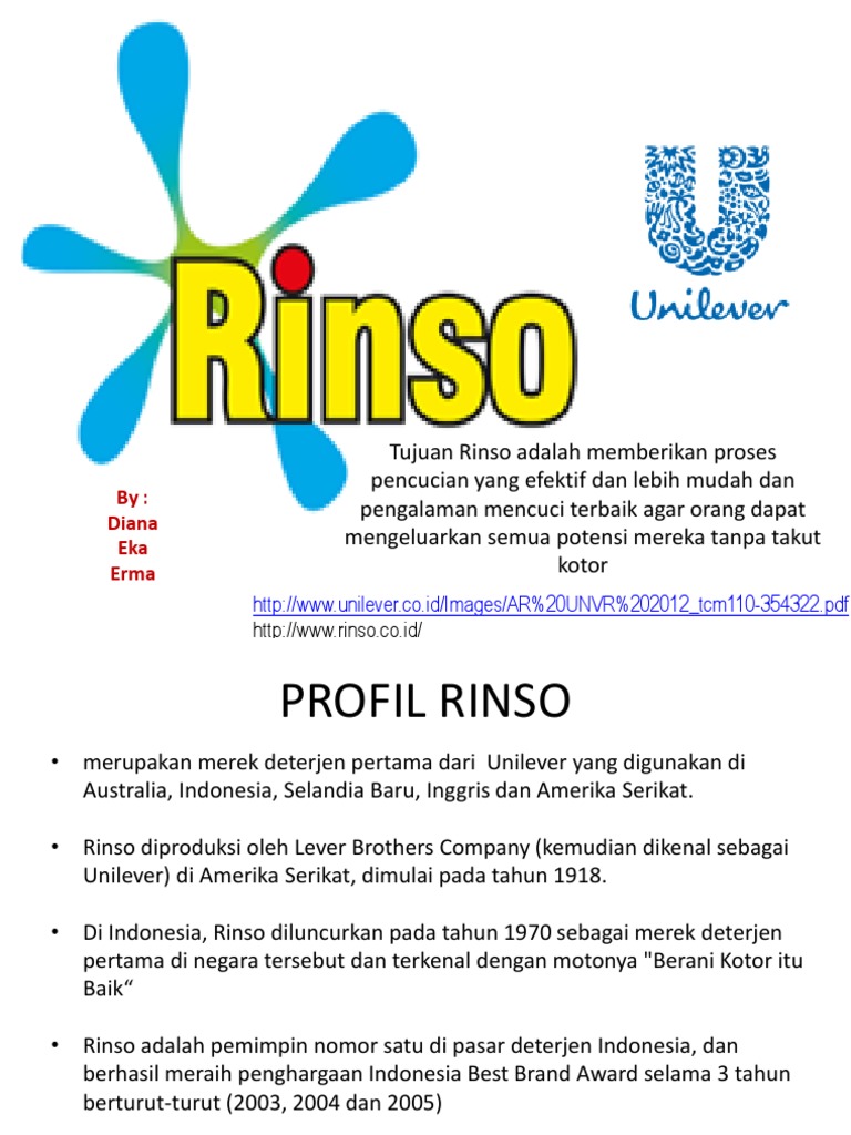 Profil dan Strategi Merek Rinso | PDF | Bisnis