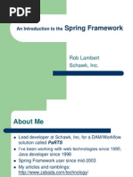 Spring Framework Intro Rob Lambert