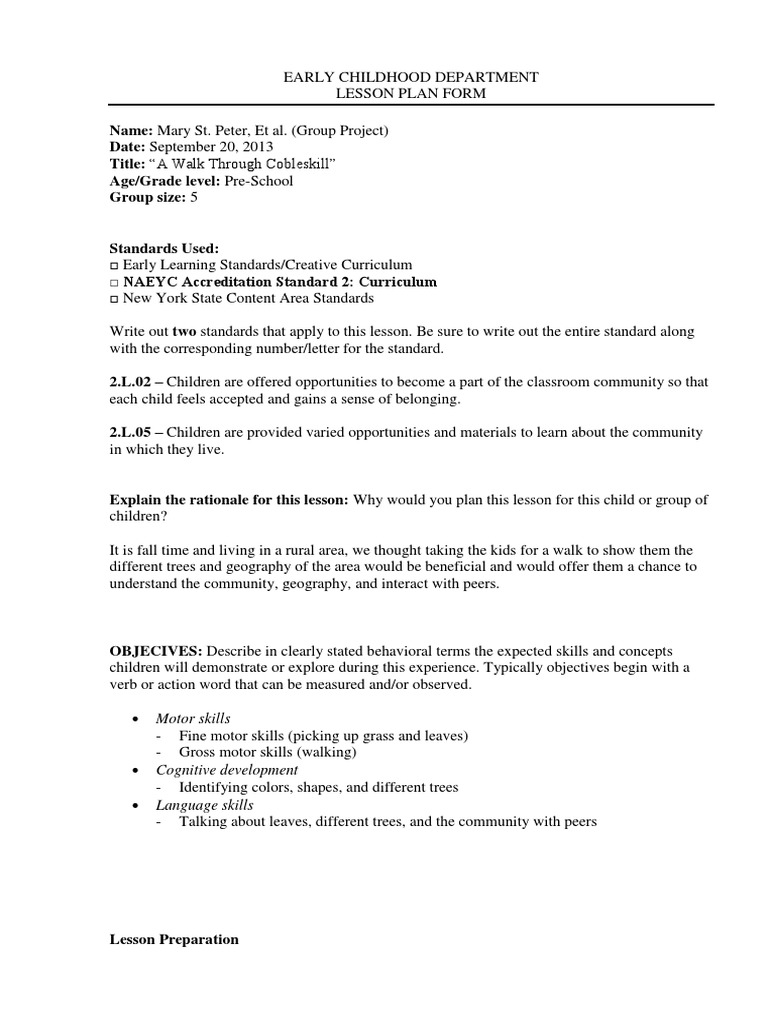 lesson plan final draft Curriculum Lesson Plan Free 30day