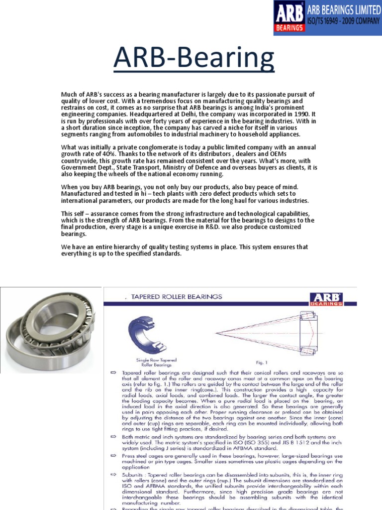 ARB Bearings Com Ball Bearings Brands South Africa PDF