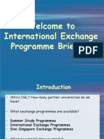 Exchange Programme Briefing_Fall 2013
