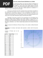 Surface Pressure Distribution Over A Cylinder