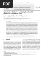 Optimization of Baker's Yeast Drying in Industrial Continuous Fluidized Bed Dryer