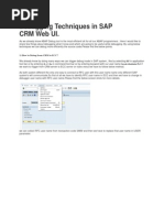 Debugging Techniques in SAP CRM Web UI.