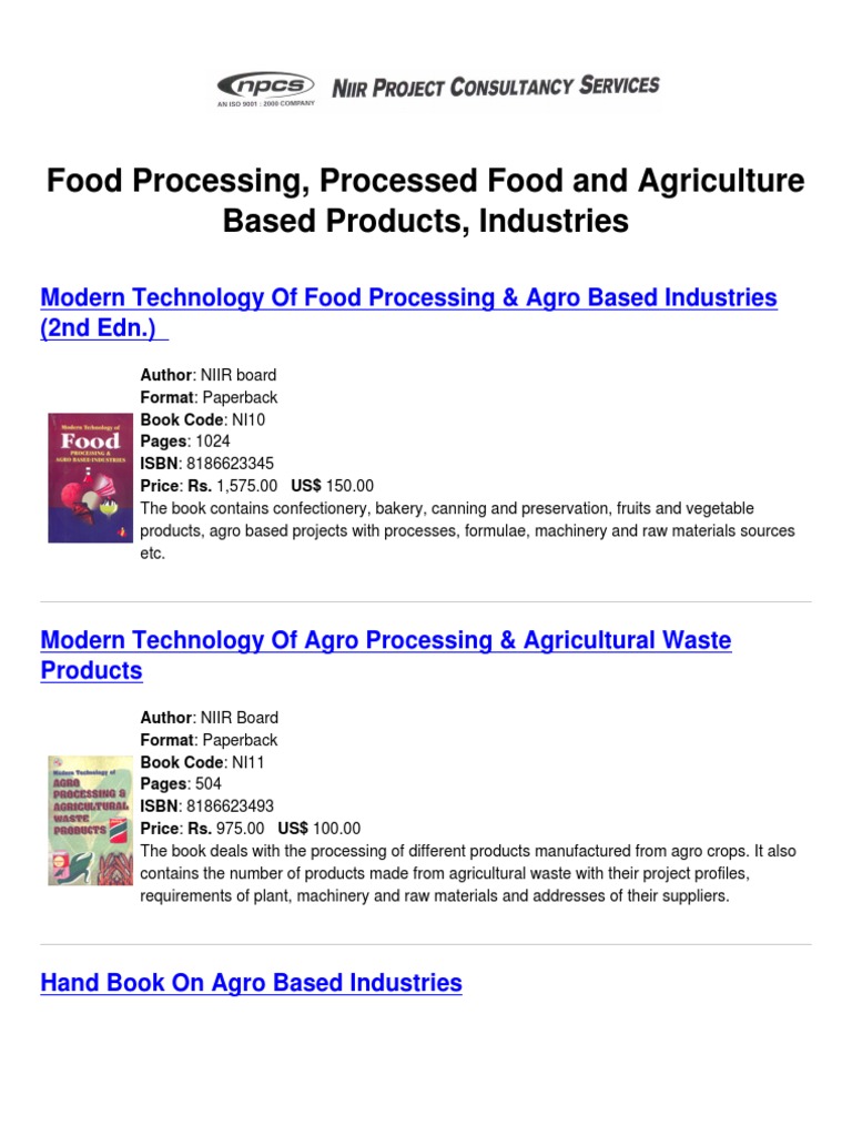 Food Processing Books | PDF | Fermentation | Drink