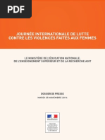 Journée de Lutte Contre Les Violences Faites Aux Femmes, Le MENESR Agit
