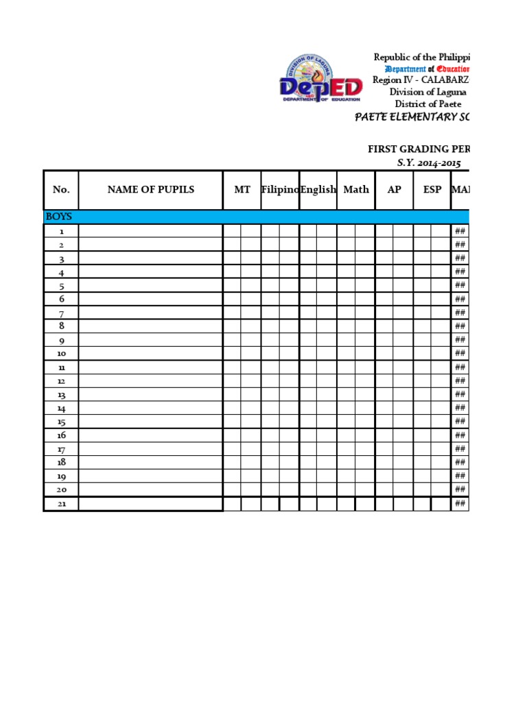 Grade Sheet | PDF