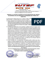 Nota de Prensa-Solidaridad Con El Frente de Defensa de Marcona