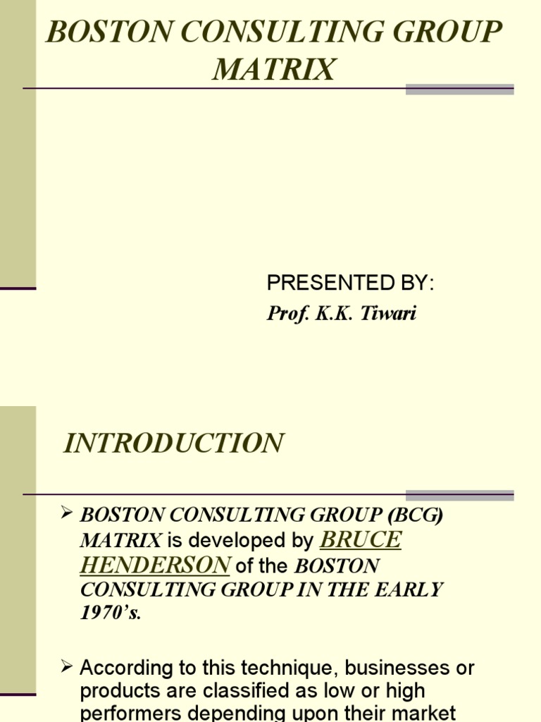Boston Consulting Group Matrix | PDF | Business Economics | Market ...