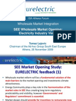 SEE Wholesale Market Opening Electricity Industry View Eurelectric