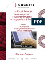 Kurs Excel - Funcje Matematyczne i Trygonometryczne