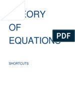 THEORY OF EQUATIONS Shortcuts