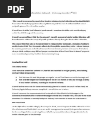 Labour Resolutions To Council - Wednesday December 3 2014 NHS