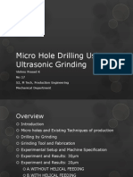 Micro Hole Drilling Using Ultrasonic Grinding