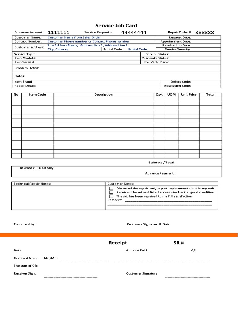 CRM Service Job Card Report | PDF | Business | Technology & Engineering