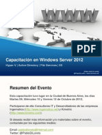 Capacitacion en Windows Server 2012 2012 10