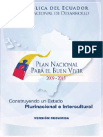 Plan Nacional Del Buen Vivir 2009-2013
