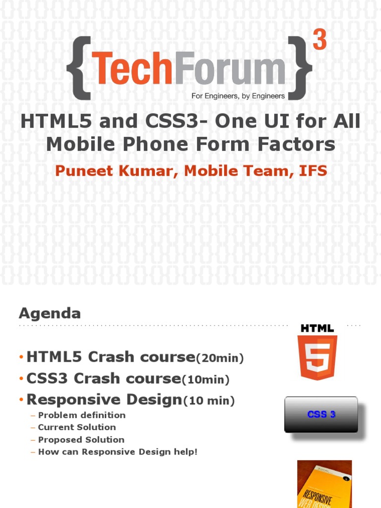 Presentation - Html5 and CSS3 | PDF | Responsive Web Design | Cascading ...
