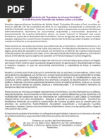 Pronunciamiento del "Aquelarre de Jóvenes Feministas" en el XIII Encuentro Feminista Latinoamericano y del Caribe.