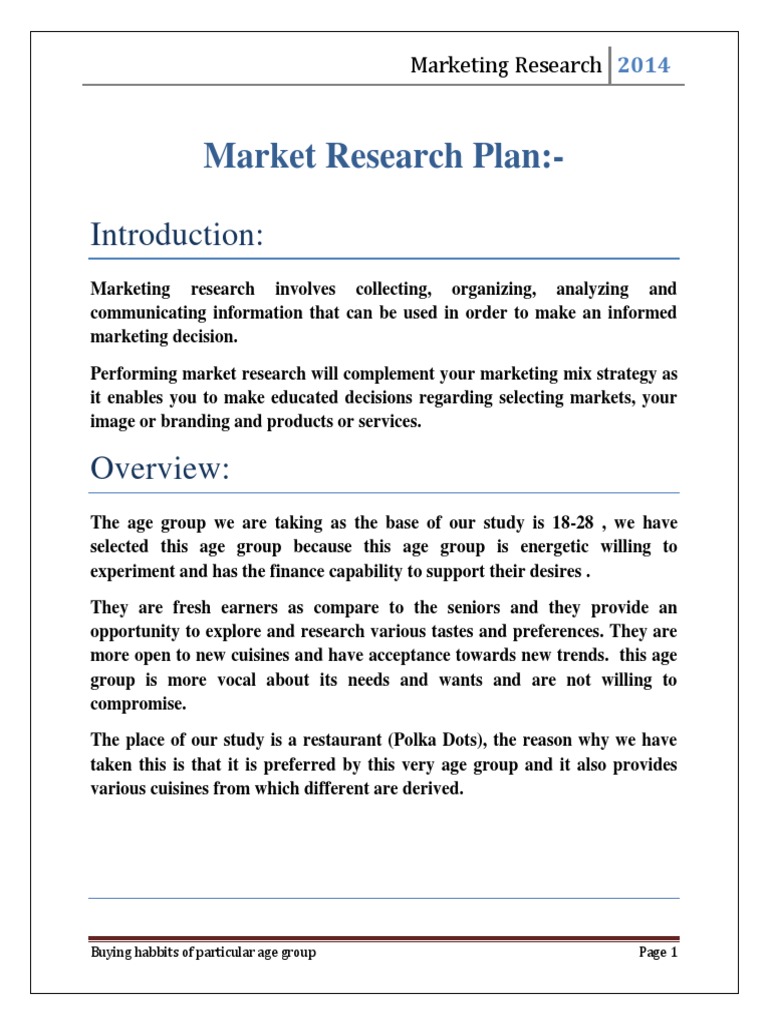 market research lesson plans