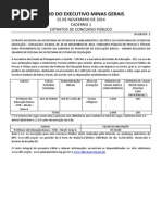 Extratos de Concurso Público MG/2014 