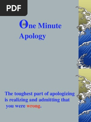 One Minute Apology