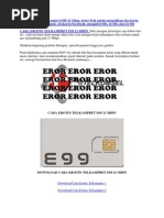 Download Cara Erotin Telkampret E99 21 Mbps by Isaac Jenkins SN248190672 doc pdf