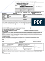 Application Form For Senior Secondary Recruit Ssr-02/2015 Batch