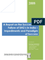 A Report on the Success and Failure of SHG in India