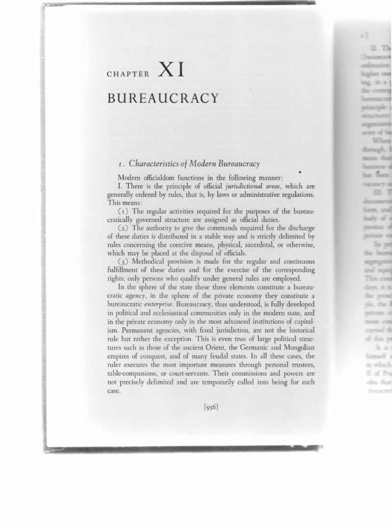 1.3. Max Weber - Modern Bureaucracy PDF | PDF | Bureaucracy | Hierarchy
