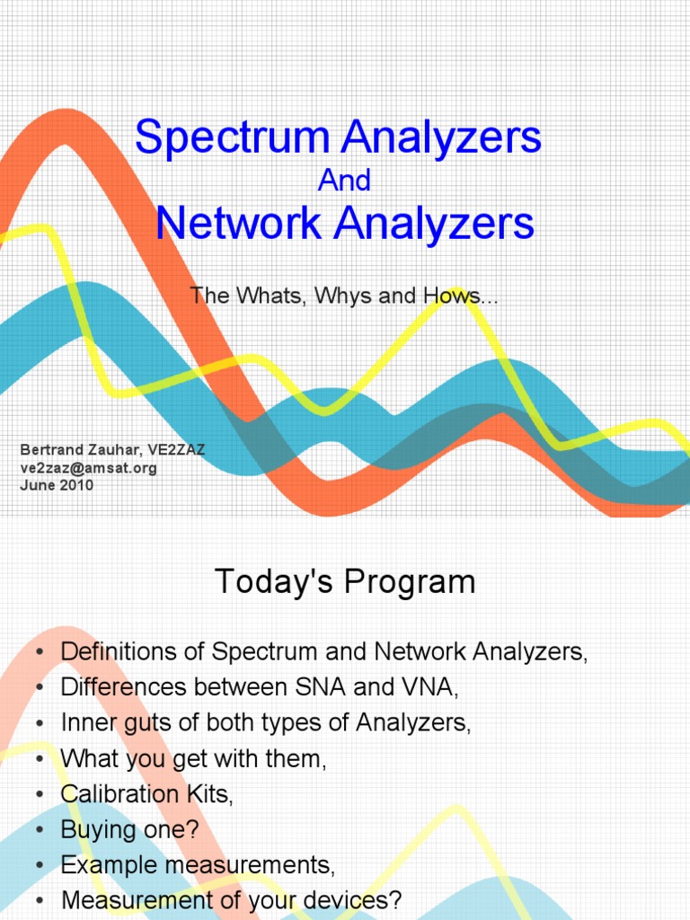 Network and Spectrum Analyzers Spectral Density Radio Technology