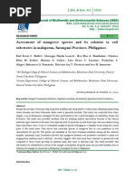 Assessment of Mangrove Species and Its Relation To Soil Substrates in Malapatan, Sarangani Province, Philippines