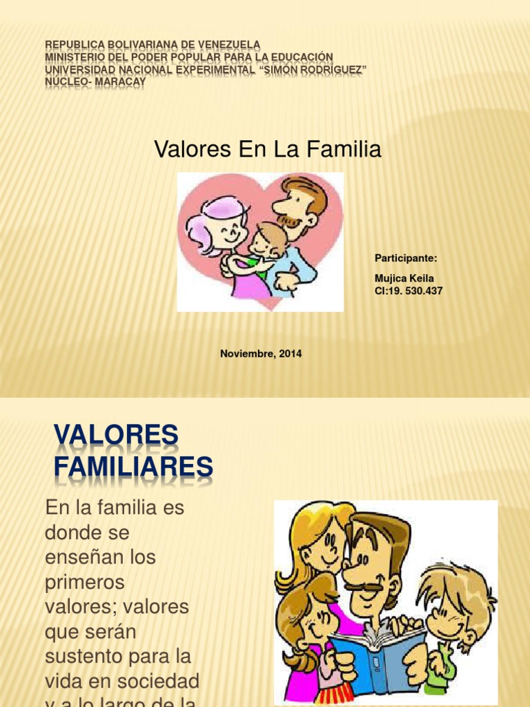 Los Valores en La Familia | PDF