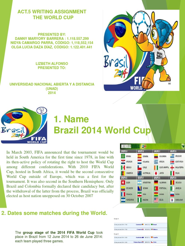 assignment on fifa world cup