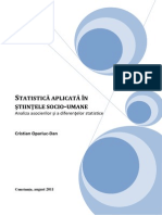 Statistica Aplicata in Stiintele Socio-umane. Volume 2 (Romanian)