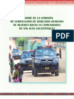 Informe de Comisión de Verificación de Derechos Humanos de Mujeres Mayas en Comunidades de San Juan Sacatepéquez